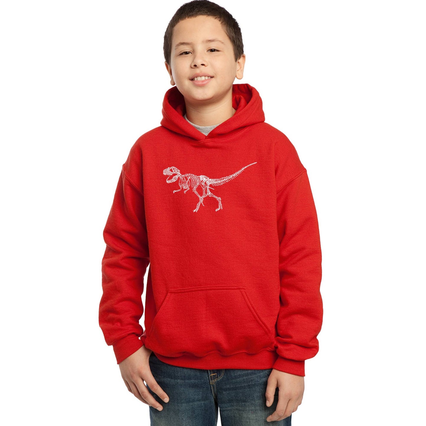 Kid's Hooded Sweatshirt - Dinosaur T-Rex Skeleton
