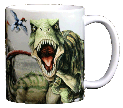 Dinosaur Trio Ceramic Mug 11 oz