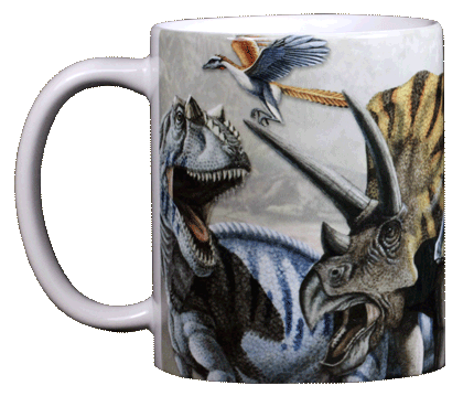 Dinosaur Trio Ceramic Mug 11 oz