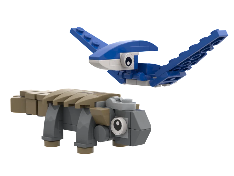 Ankylosaur & Pteranodon Lego 2 Pack