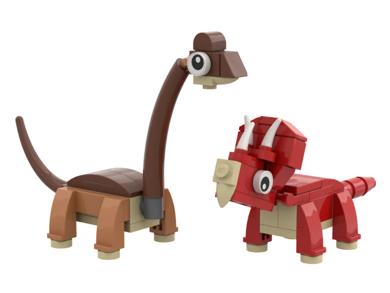 Triceratops & Brachiosaurus Lego 2 Pack