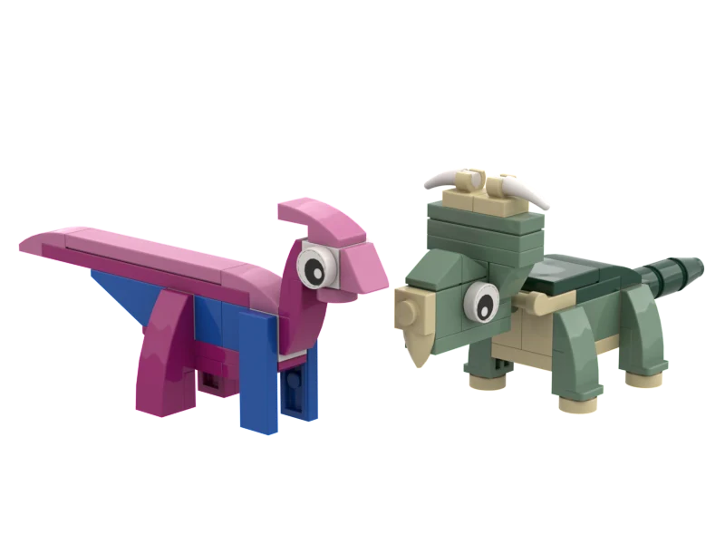 Parasaurolophus & Pachyrhinosaurus Lego 2 Pack