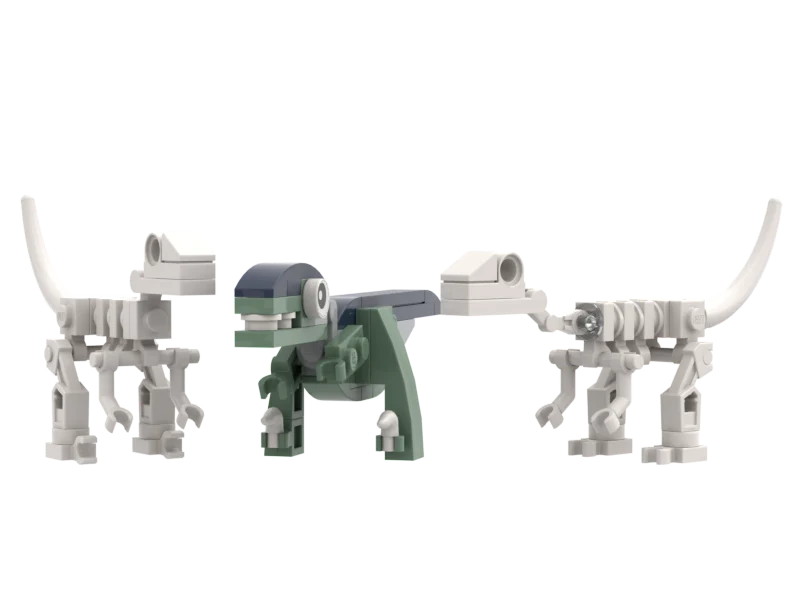 Utahraptor & Skeleton Lego 2 Pack