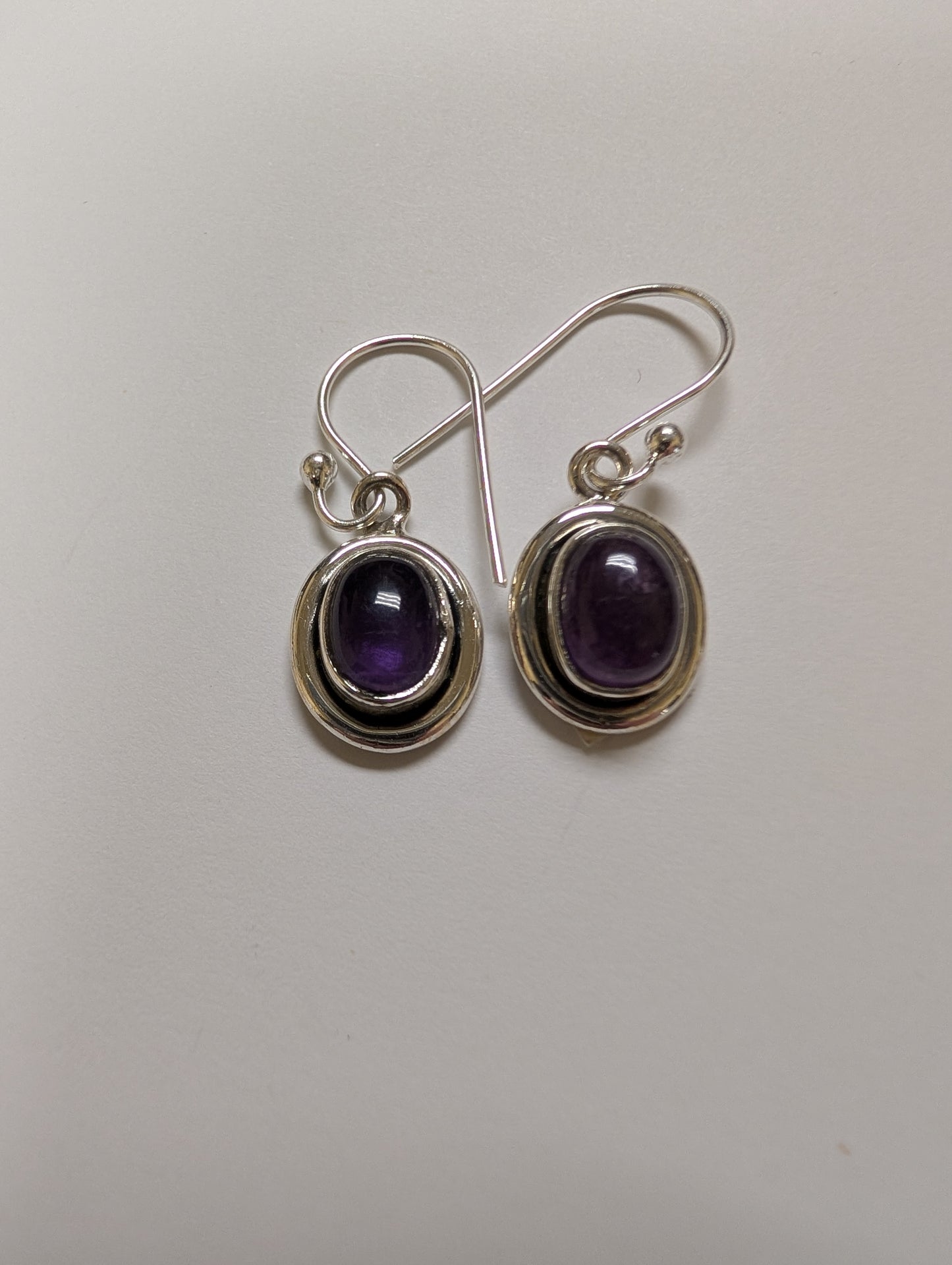 Amethyst/Silver Earrings (small)
