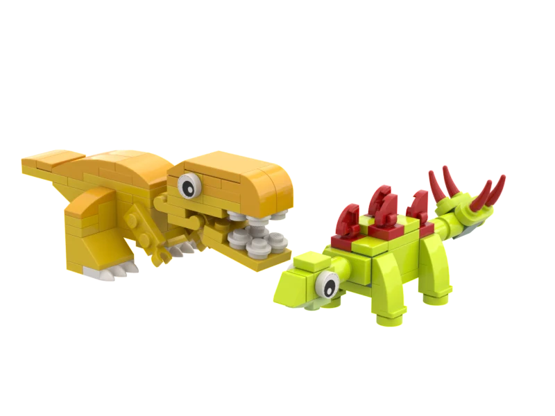 Stegosaurus & T. Rex Lego 2 Pack