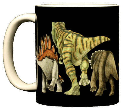 Dino Heads and Tails Ceramic Mug 11 oz