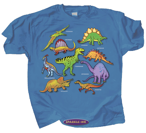 Dinosaur Glitter T-Shirt, Youth