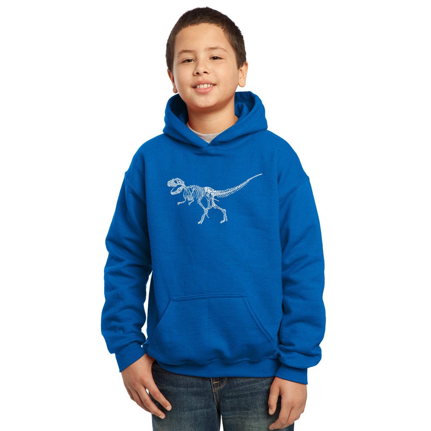 Kid's Hooded Sweatshirt - Dinosaur T-Rex Skeleton