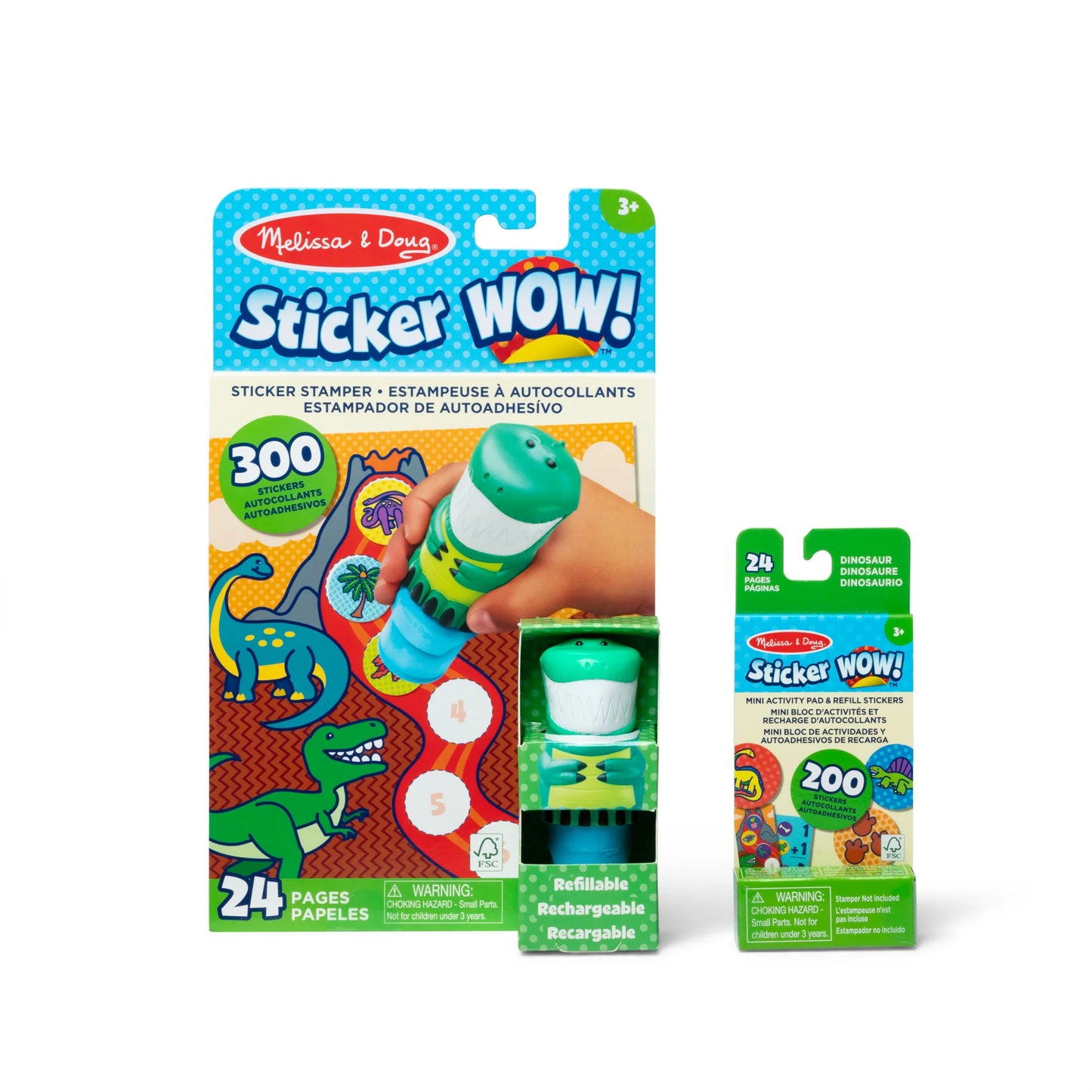 Sticker WOW! Activity Pad & Sticker Stamper - Dinosaur + Mini Activity Pad & Refill Stickers