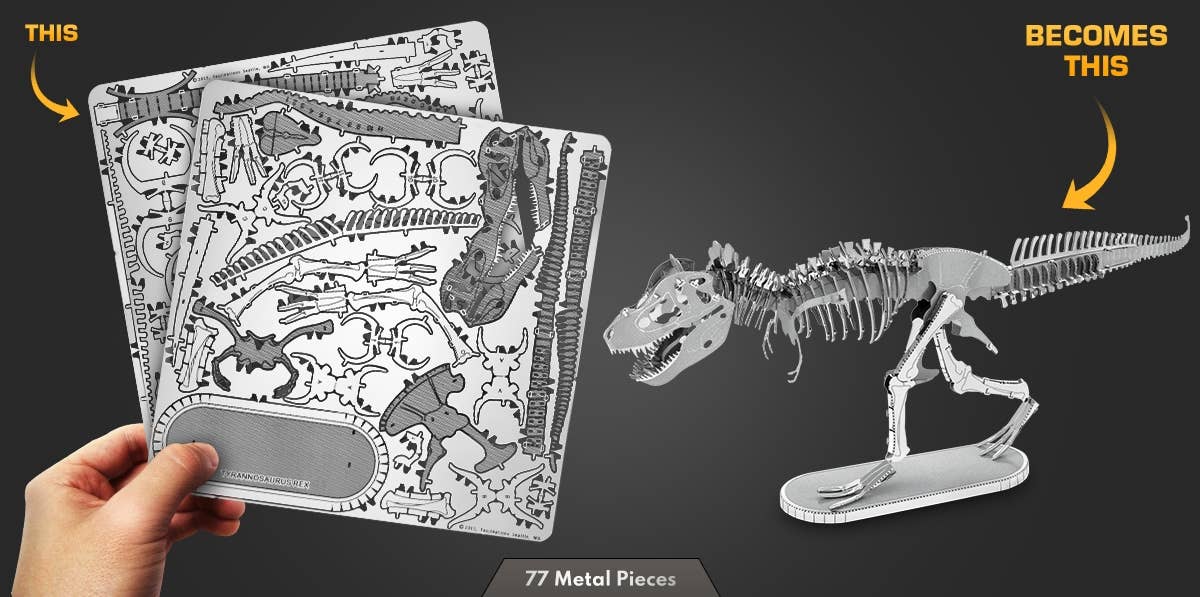 Tyrannosaurus Rex Skeleton Steel Model Kit