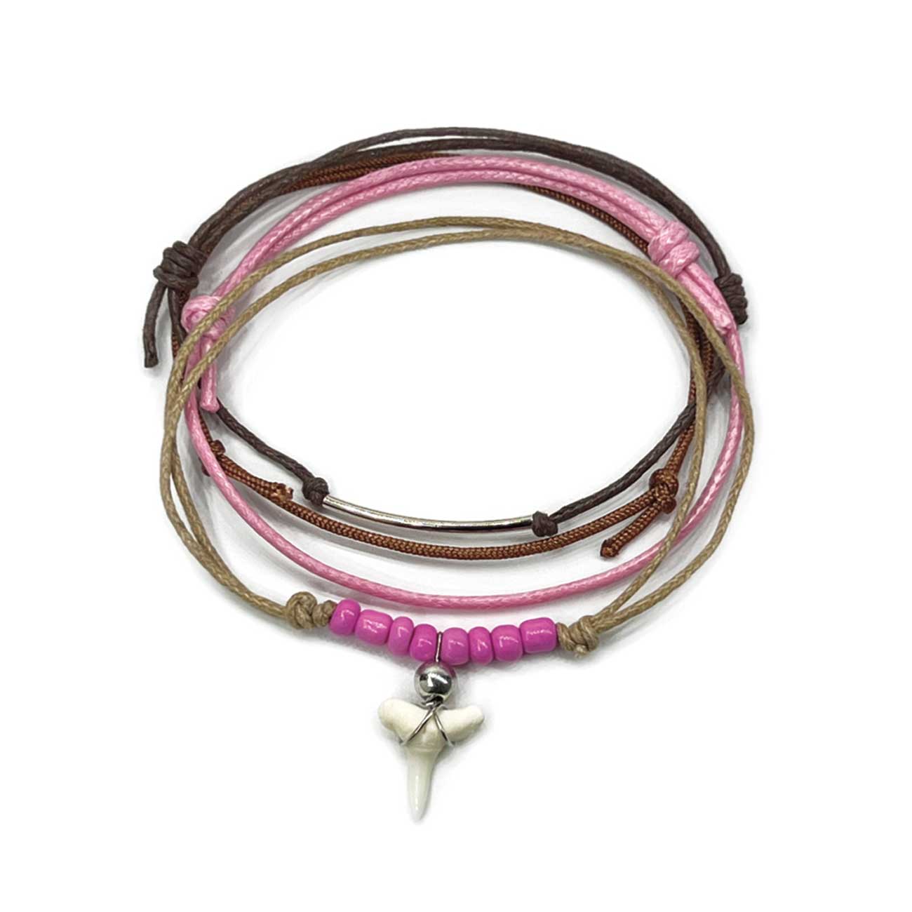 Pink Shark Tooth Bracelet
