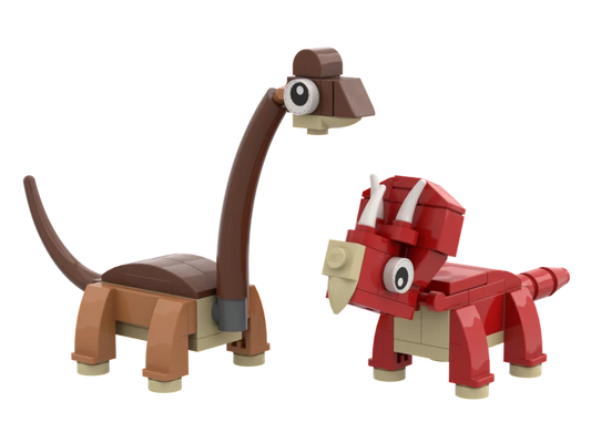 Triceratops & Brachiosaurus Lego 2 Pack