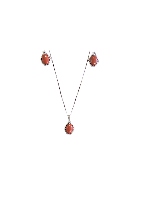 Jasper Necklace & Earrings