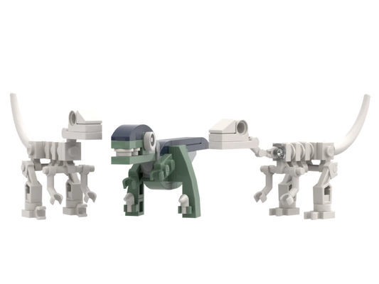 Utahraptor & Skeleton Lego 2 Pack