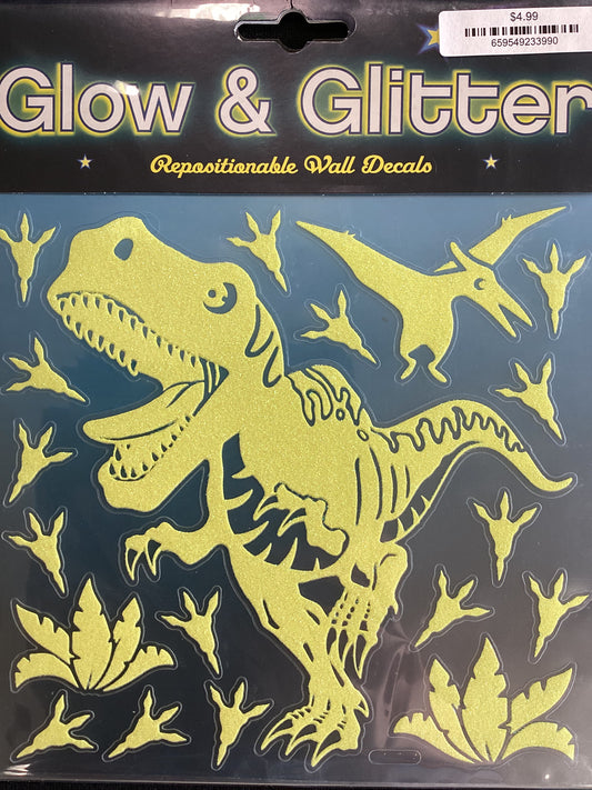 Dinosaur Glow & Glitter Stickers