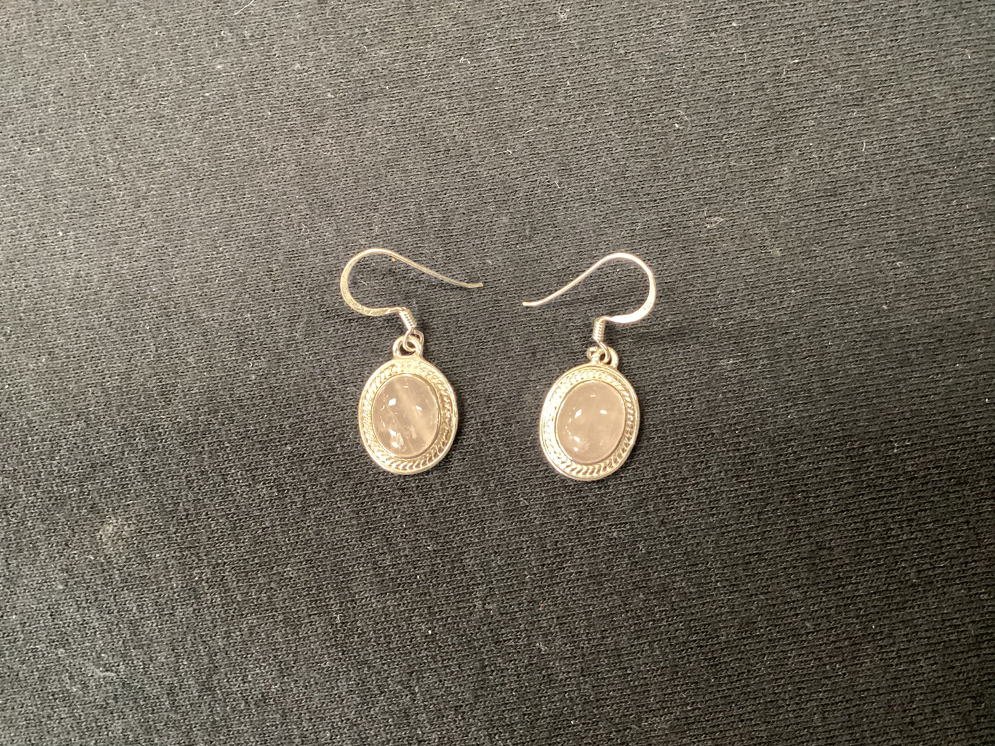 Rose Quartz/Silver Earrings