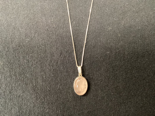 Rose Quartz/Silver Necklace