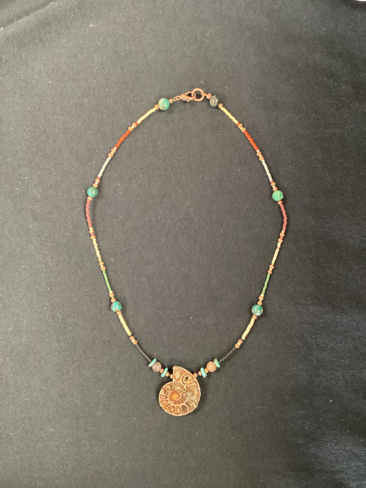 Split Ammonite Necklace