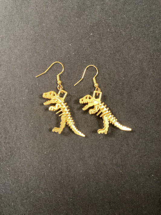 T-Rex Skeleton Earrings