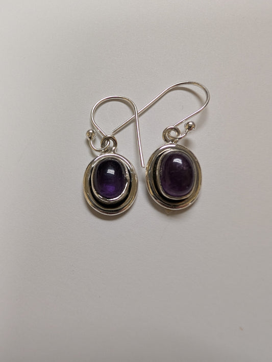 Amethyst/Silver Earrings (large)