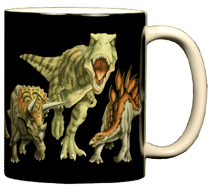 Dino Heads and Tails Ceramic Mug 11 oz