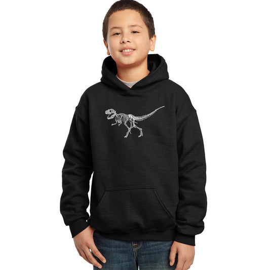 Kid's Hooded Sweatshirt - Dinosaur T-Rex Skeleton