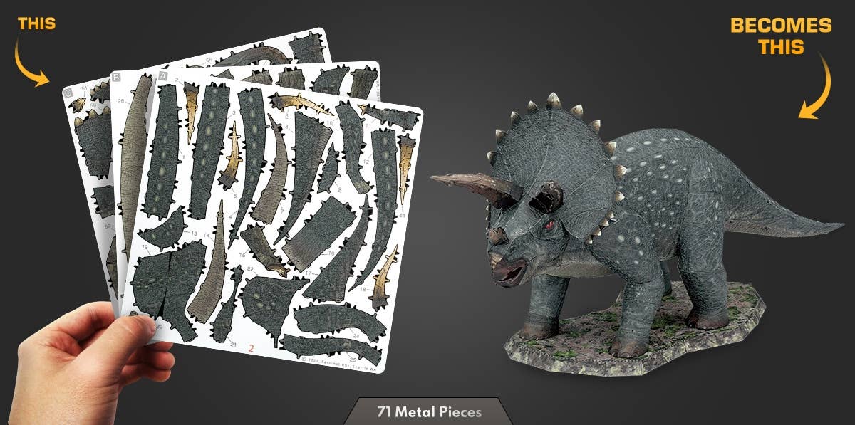 Triceratops Steel Model Kit