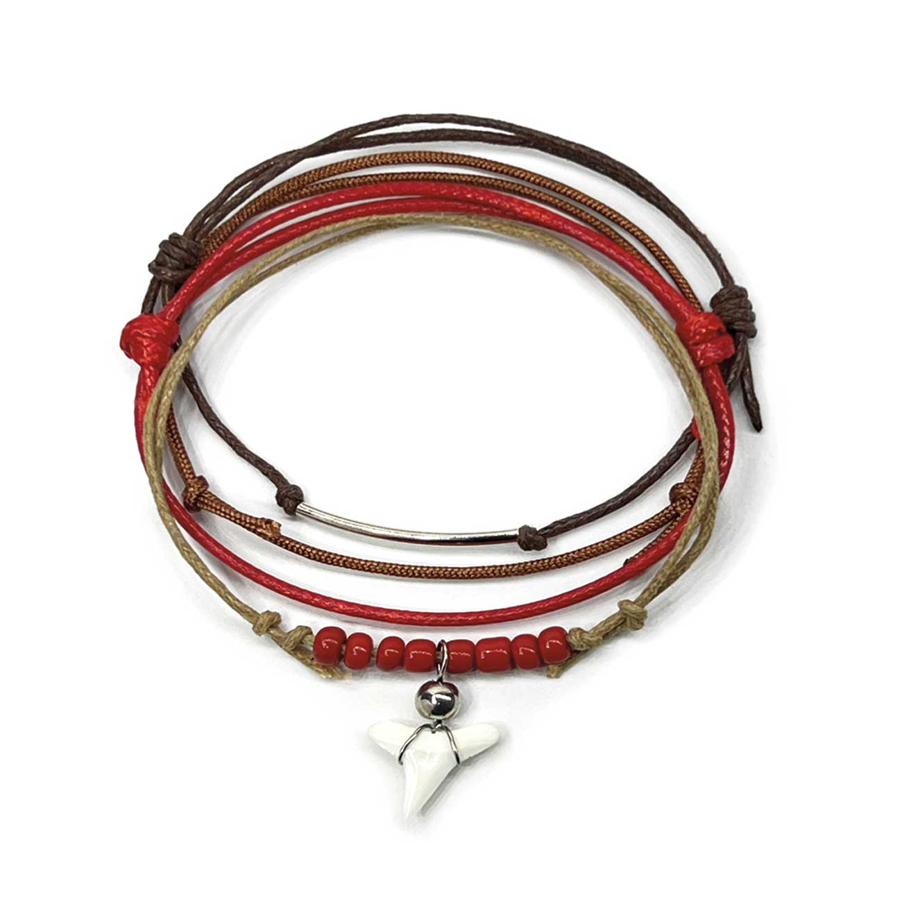 Red Shark Tooth Bracelet