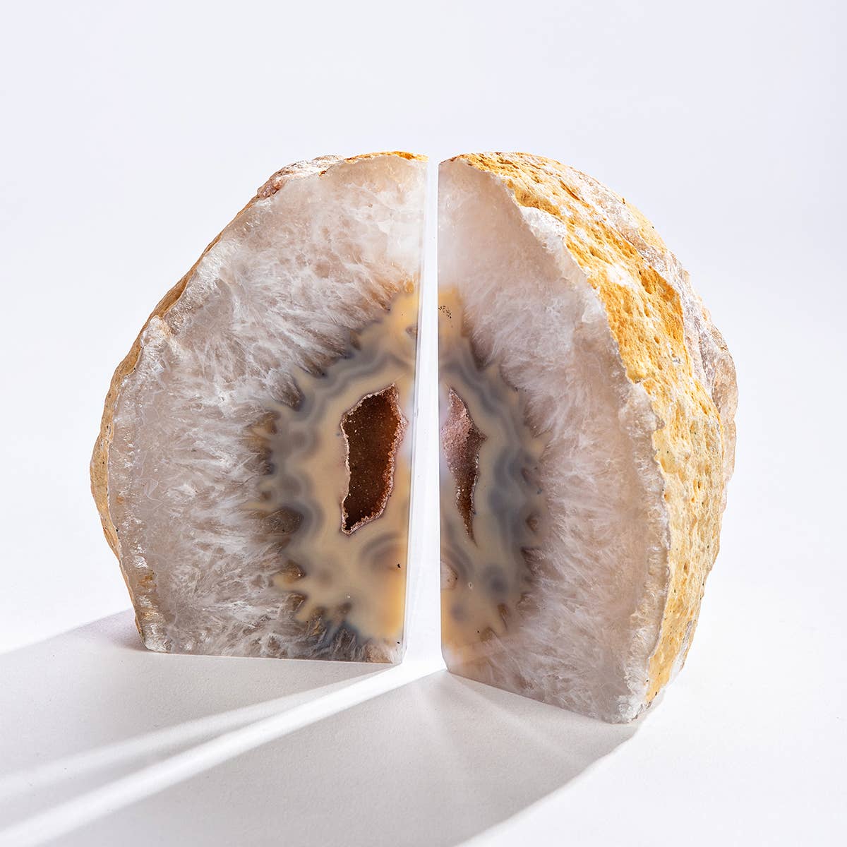 Natural Agate Bookends - Crafted in Brazil