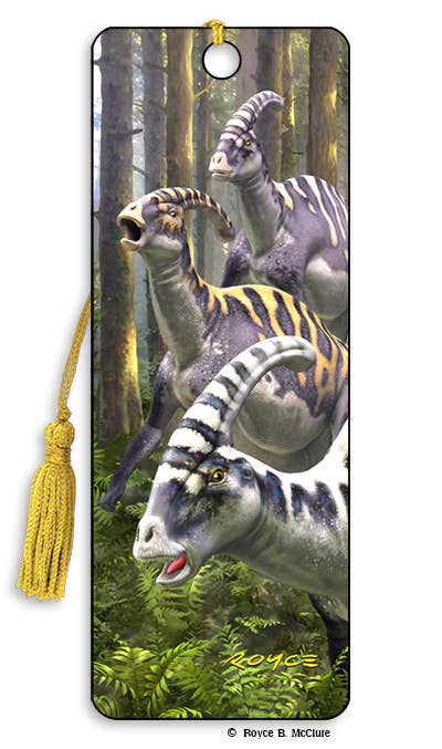3D Royce bookmark - Parasaurolophus (Dinosaur)